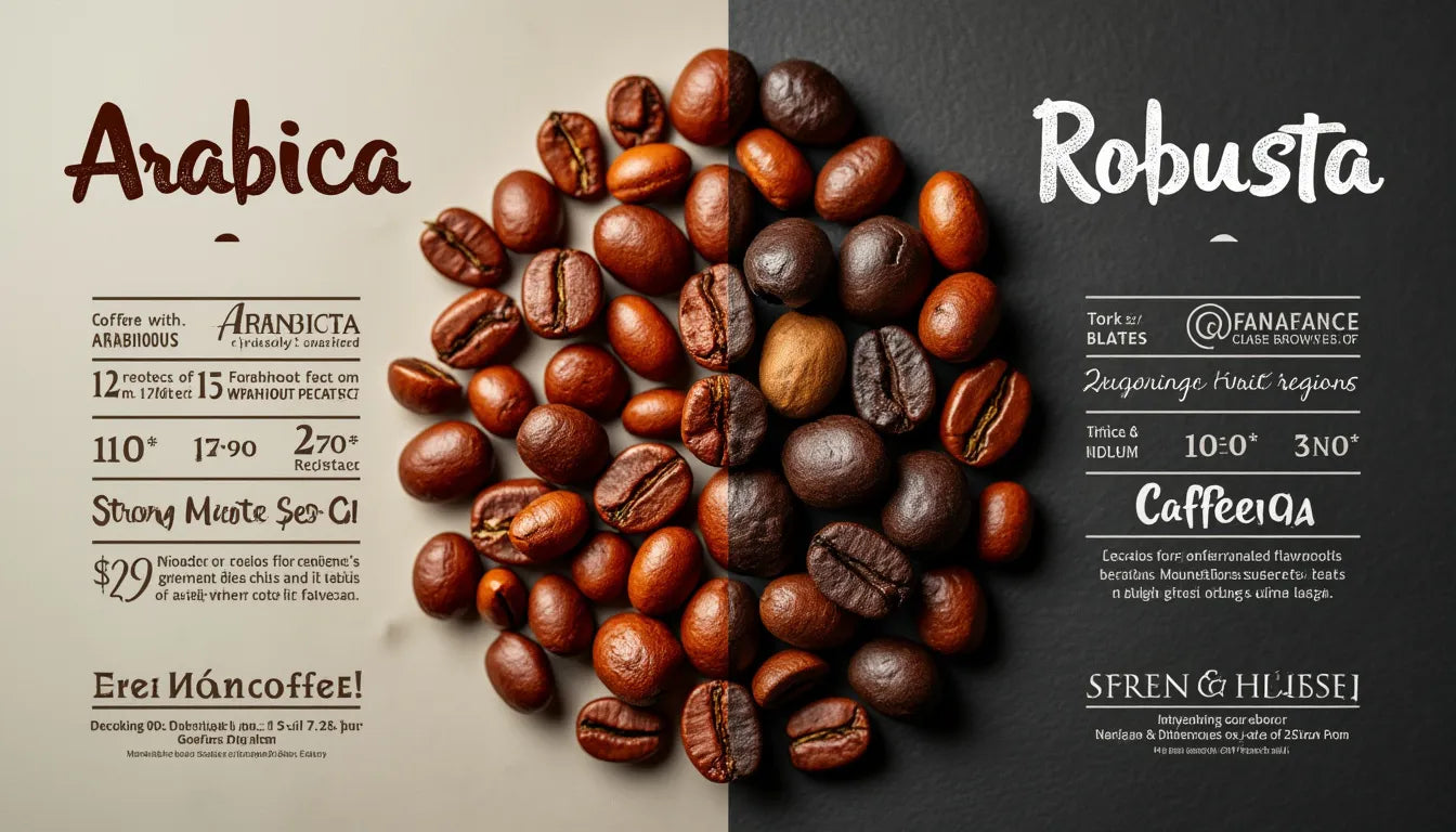 Discover the key differences between Arabica coffee and Robusta in terms of flavor, caffeine content