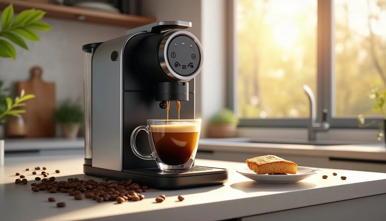 Discover the convenience and flavor enhancement of an espresso coffee maker with grinder, perfect fo