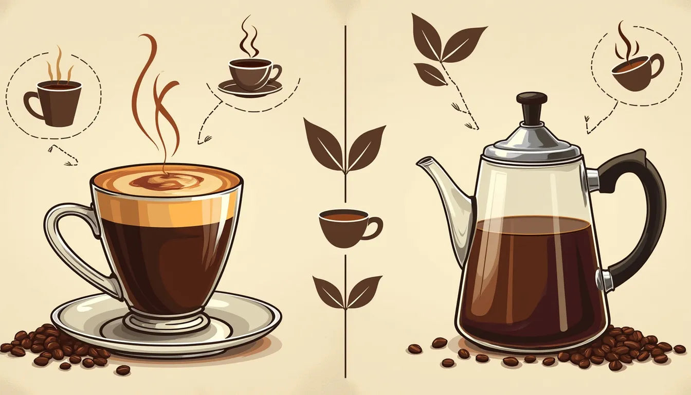 Discover the unique differences and benefits of espresso coffee vs brewed coffee, helping you choose