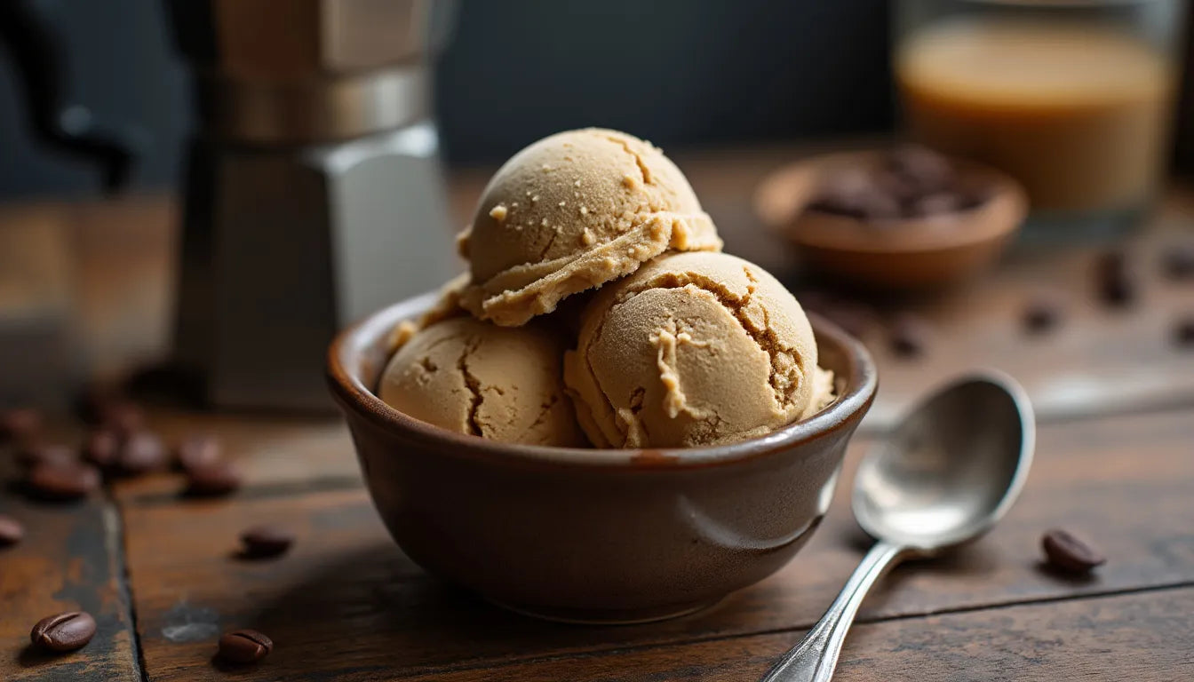 Indulge in the rich, creamy delight of espresso ice cream that combines bold flavors with a smooth t