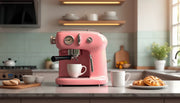 Elevate your kitchen's aesthetic and enjoy your morning brew with a chic pink espresso machine that 